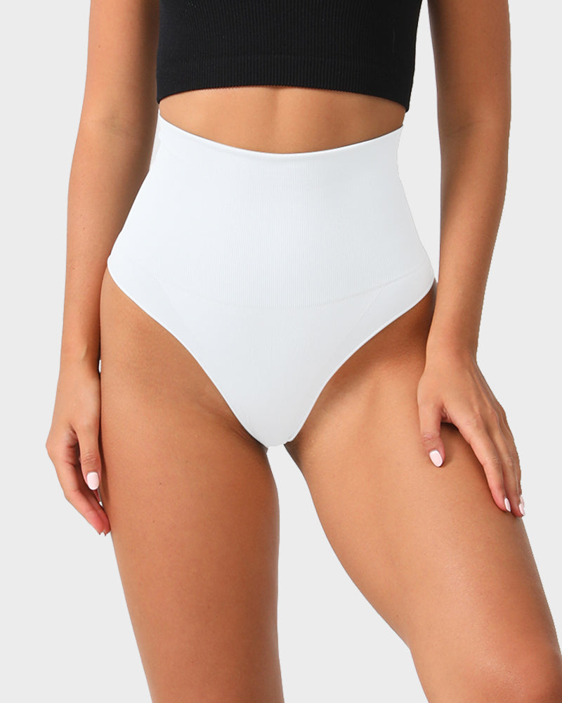 Luxurious Ultra High-Waist Seamless Thong with Tummy Control