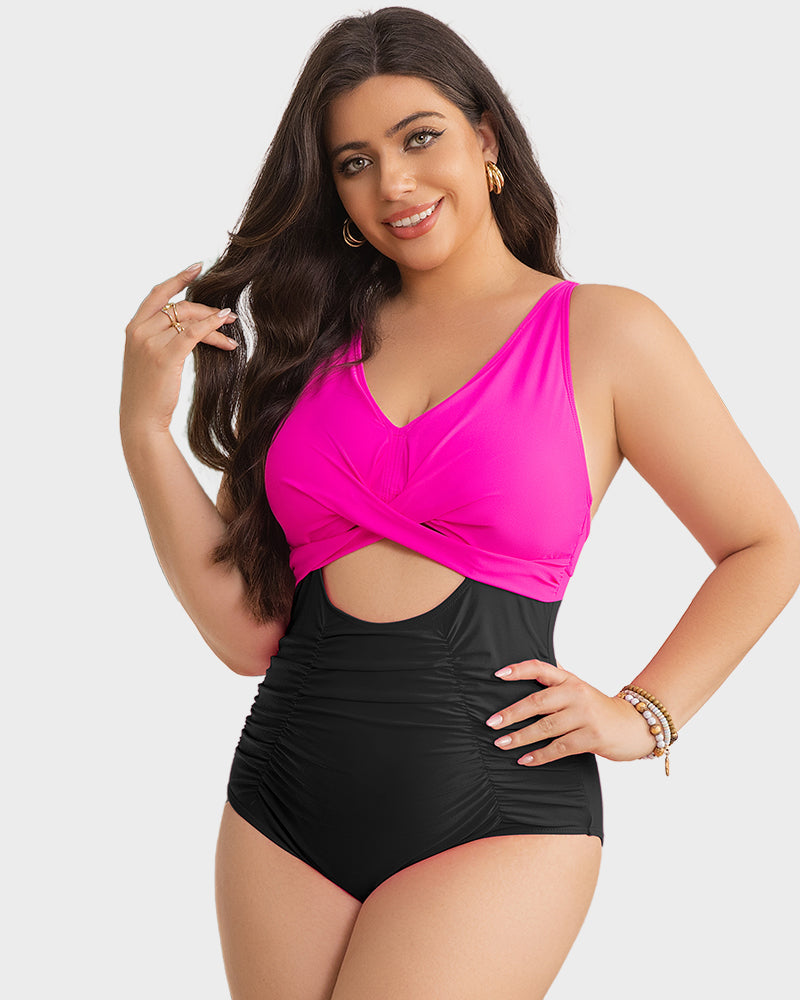 Sleek Push Up Tummy Control One Piece Swimsuit for a Flattering Fit
