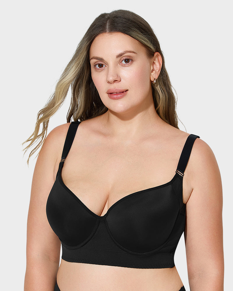 Seamless Comfort Back Smoothing Underwire Push-Up Bra