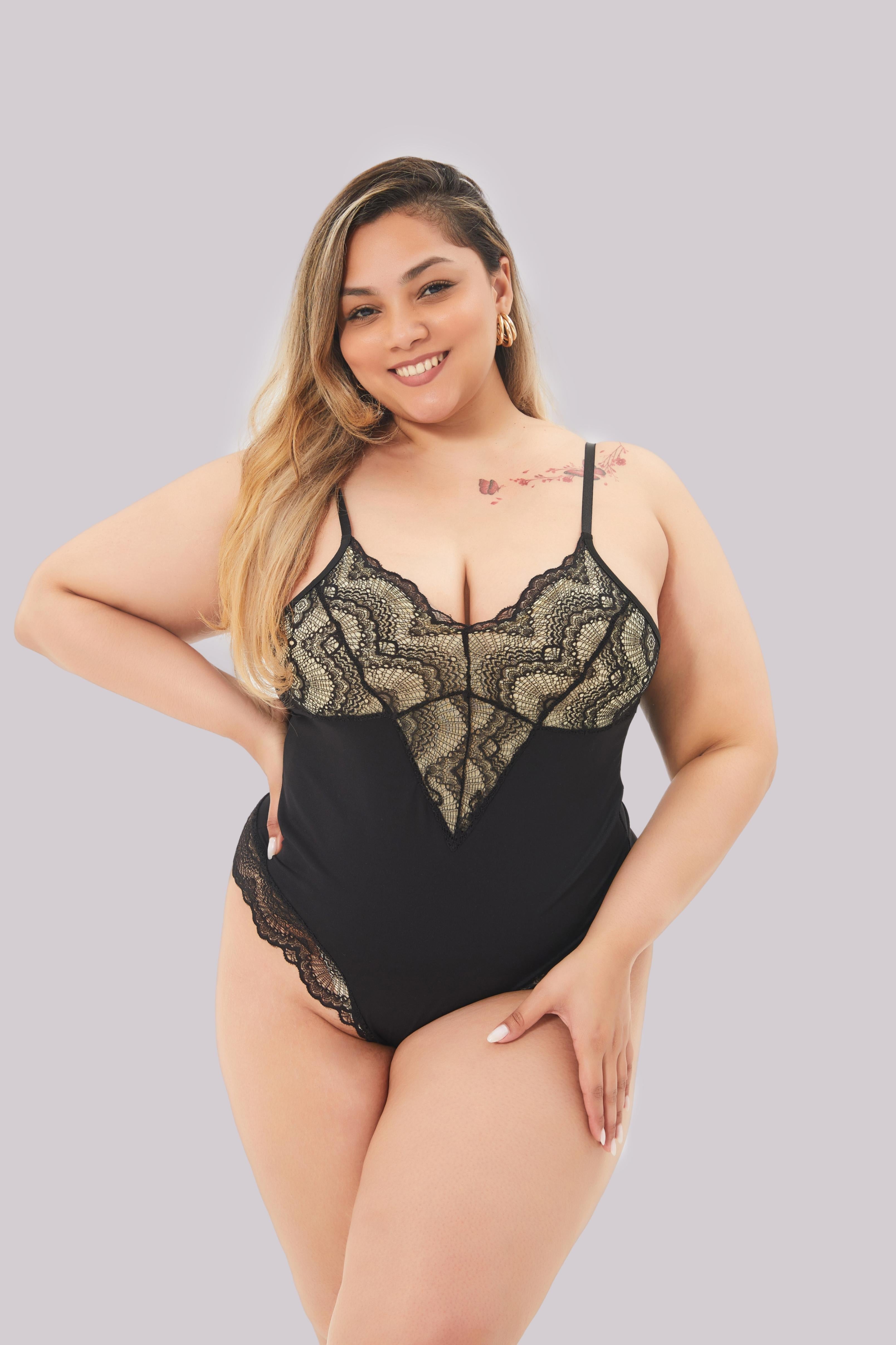Comfit™ Rosaline - Elegant Lace Shaping Bodysuit for a Flawless Silhouette