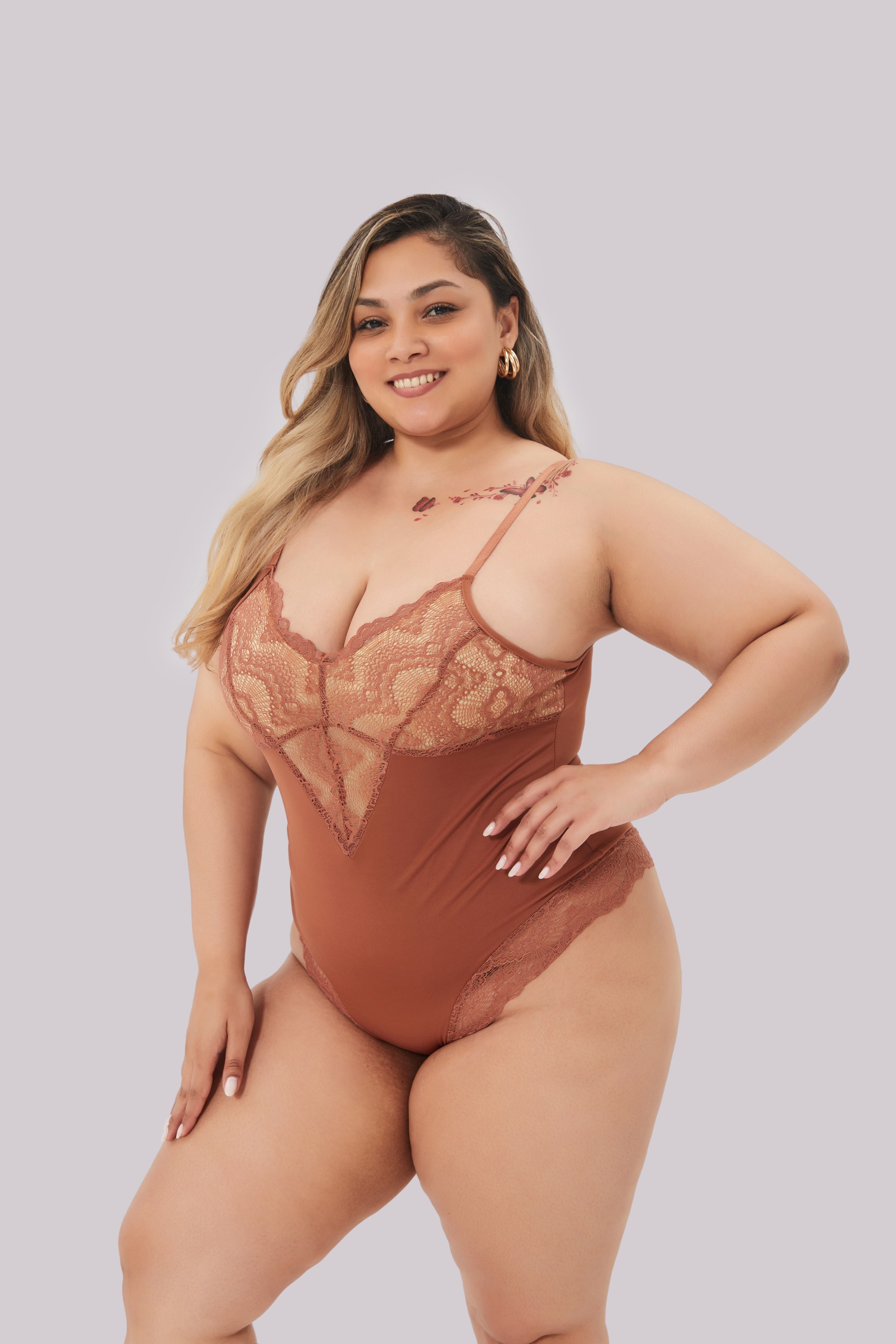 Comfit™ Rosaline - Elegant Lace Shaping Bodysuit for a Flawless Silhouette