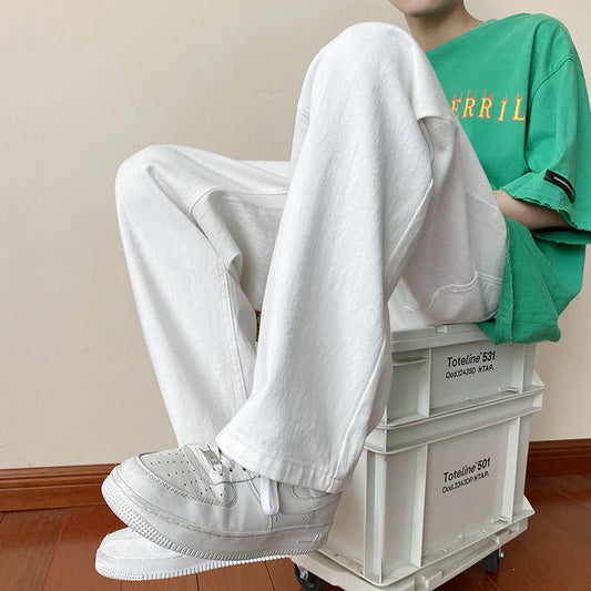 Jeans Milano Coupe Lâche Blanc - Élégance et Confort Inégalés