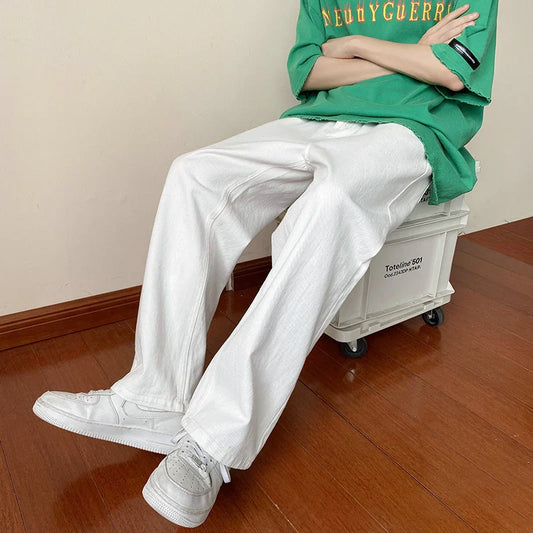 Jeans Milano Coupe Lâche Blanc - Élégance et Confort Inégalés