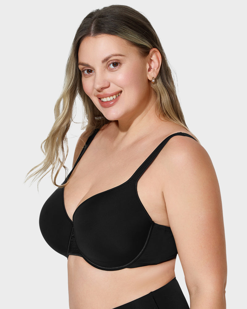 Ultimate Comfort Full Coverage Mesh Bra with Molded Cups and Underwire