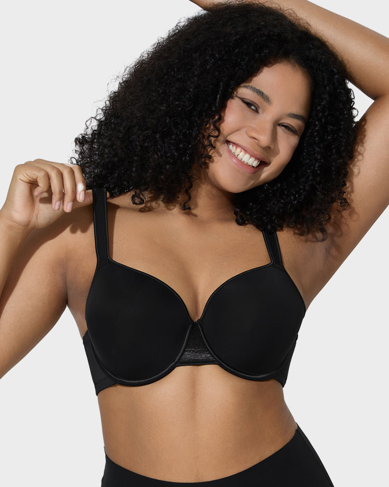 Ultimate Comfort Full Coverage Mesh Bra with Molded Cups and Underwire