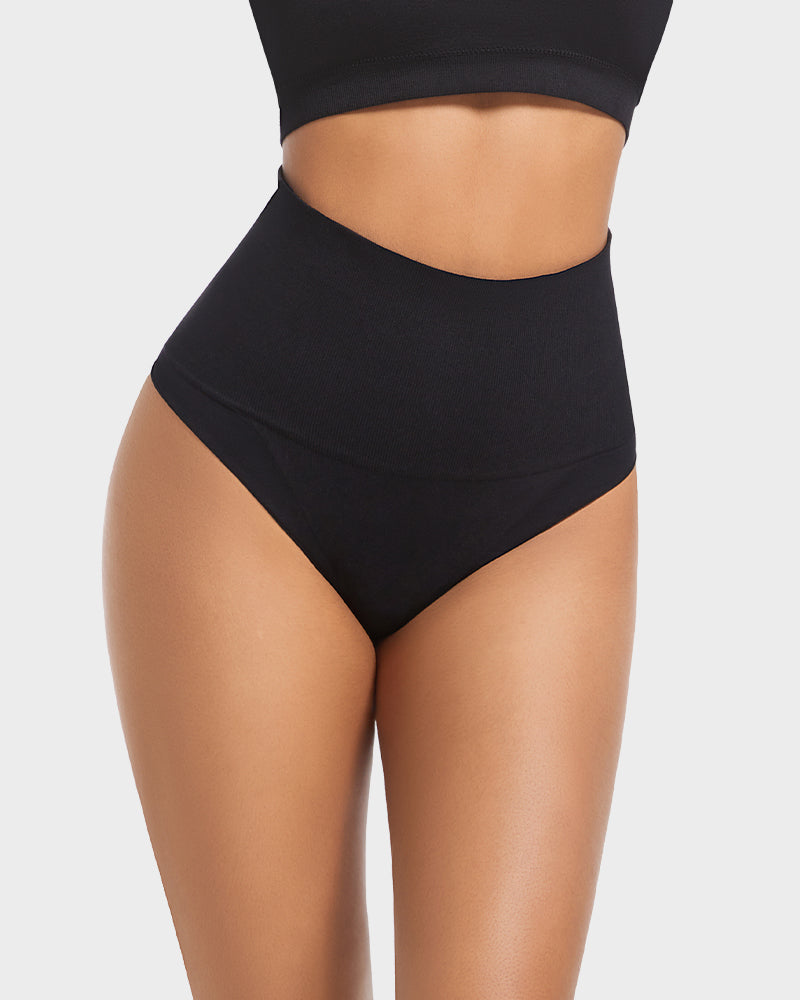 Luxurious Ultra High-Waist Seamless Thong with Tummy Control