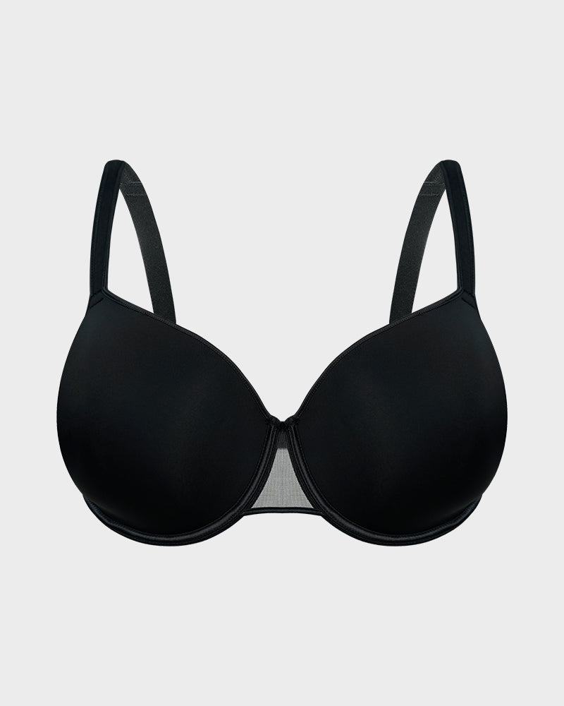 Ultimate Comfort Full Coverage Mesh Bra with Molded Cups and Underwire