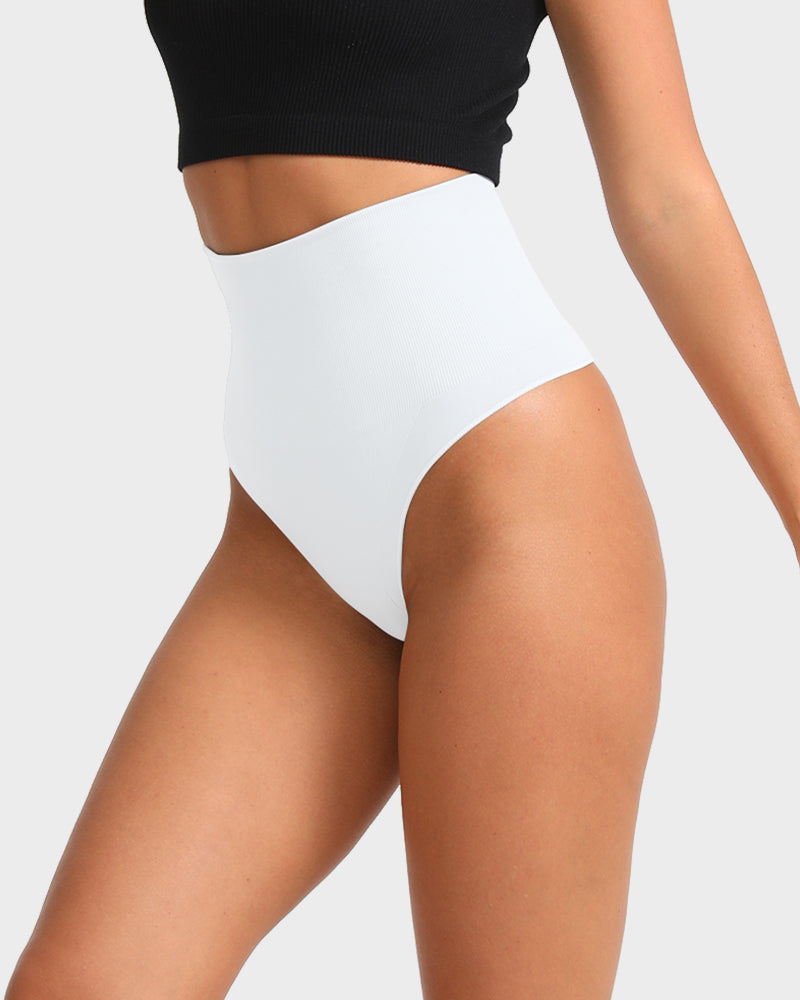 Luxurious Ultra High-Waist Seamless Thong with Tummy Control